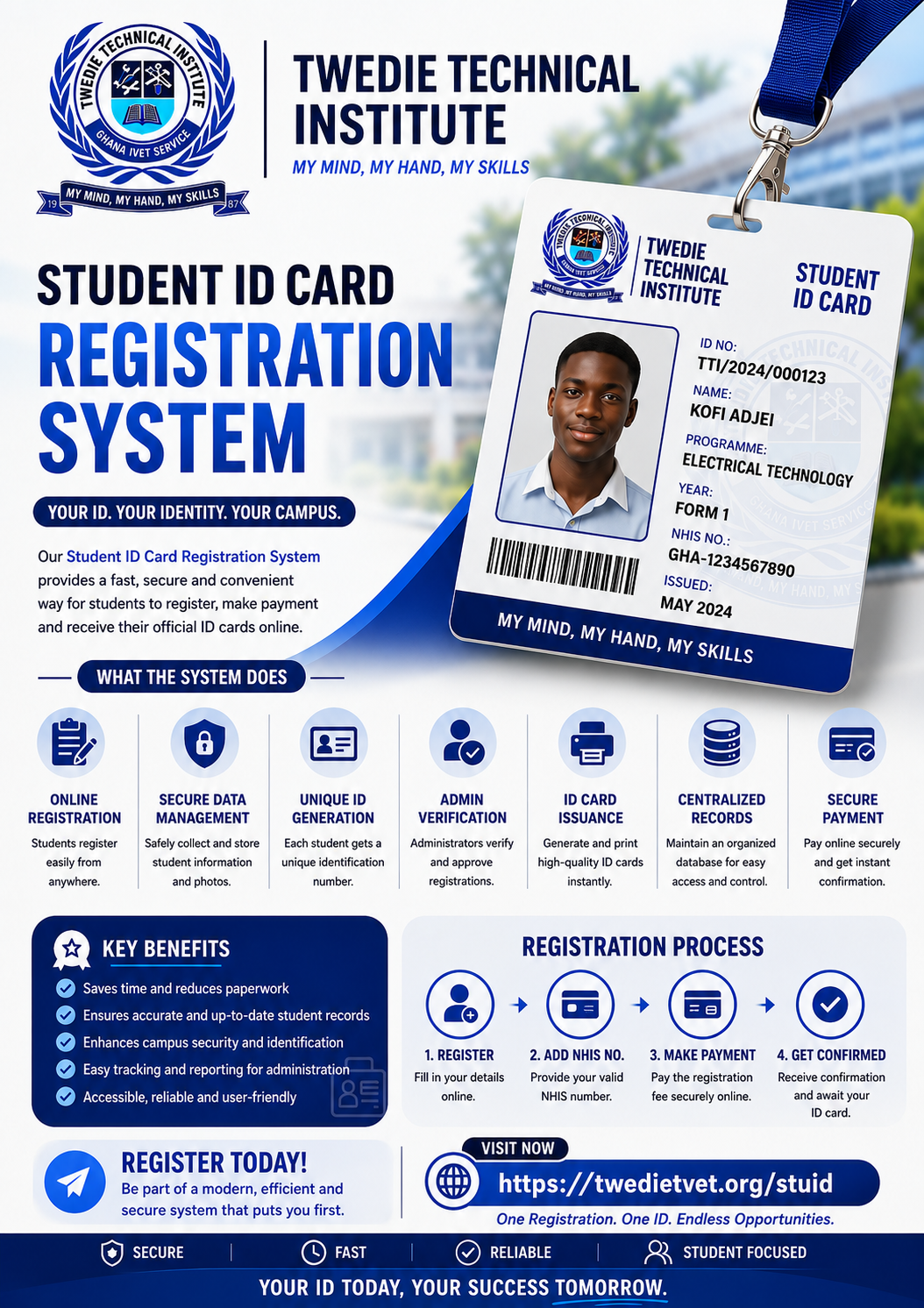 Tweedie Technical Institute Student ID Card